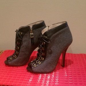 High Heel Peep Toe Booties - image 1